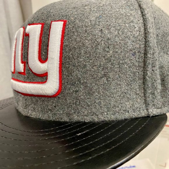 New Rare New York Giants New Era "Leather Melt 59Fifty Fitted Throwback Hat Cap - Picture 3 of 5
